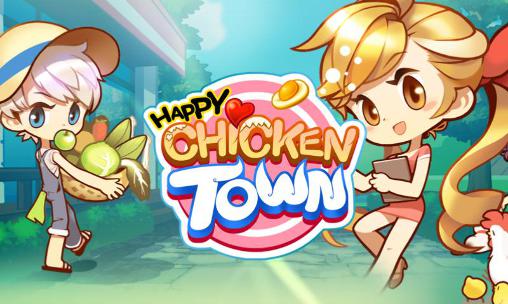 Happy chicken town poster