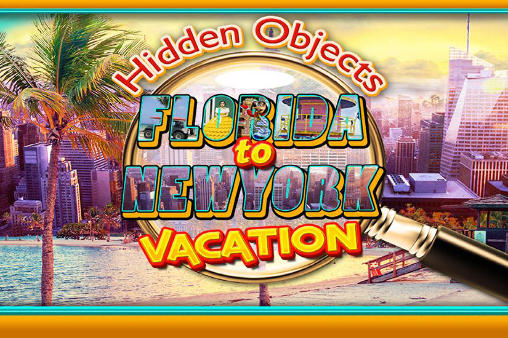 Hidden objects: Florida to New York vacation poster