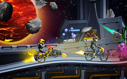 High speed extreme bike race game: Space heroes screenshot 3