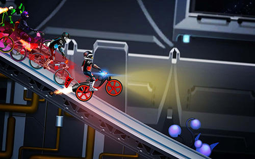 High speed extreme bike race game: Space heroes screenshot 5