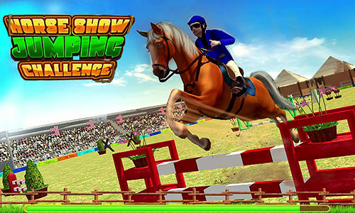 Horse show jumping challenge poster