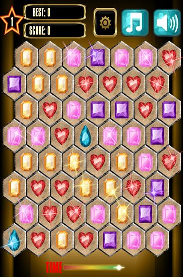 Jewels blitz: Gold hexagon screenshot 2