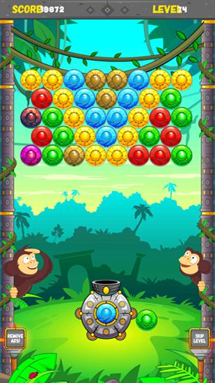 Jungle monkey bubble shooter screenshot 1