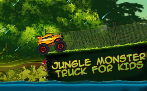Jungle monster truck for kids poster