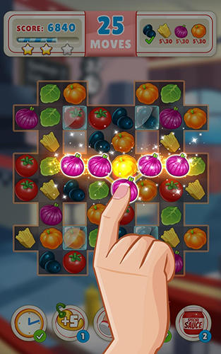 Kitchen frenzy match 3 game screenshot 1