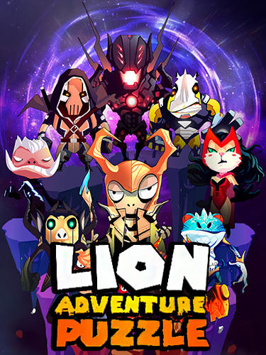 Lion superheroes adventure puzzle quest poster