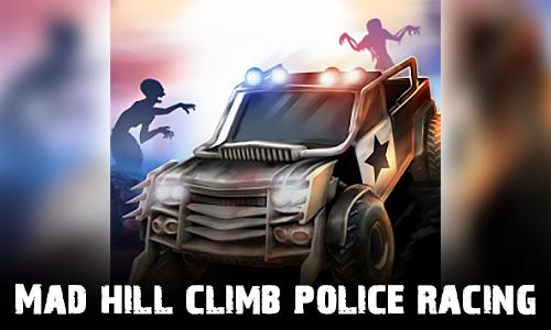 Mad hill climb police racing poster