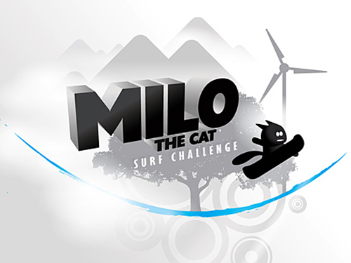 Milo the cat: Surf challenge poster