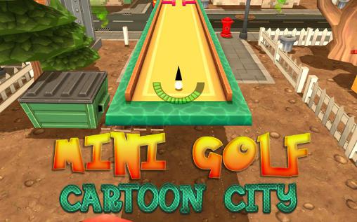 Mini golf: Cartoon city poster