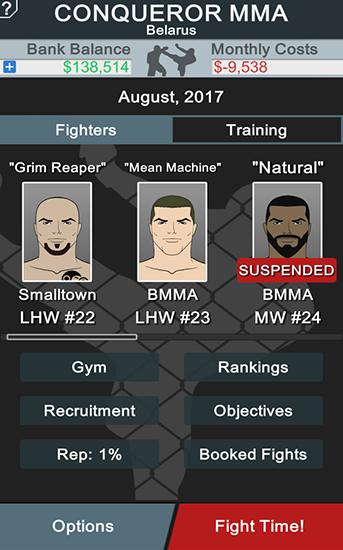 MMA manager screenshot 1