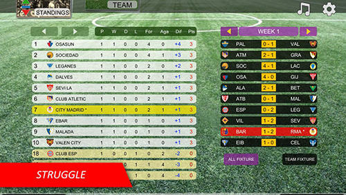 Mobile soccer league screenshot 1