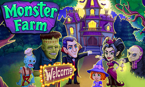 Monster farm: Happy Halloween game and ghost village poster