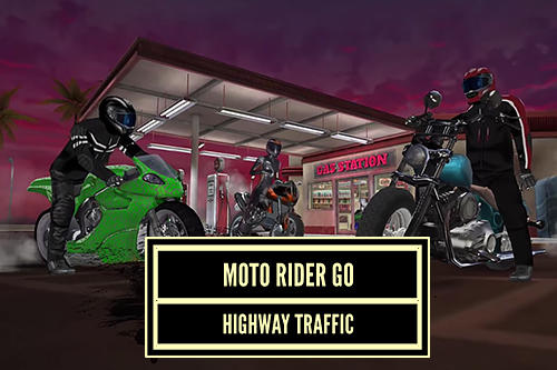 Moto rider go: Highway traffic poster