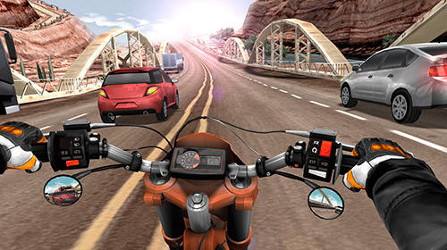 Moto rider in traffic screenshot 2