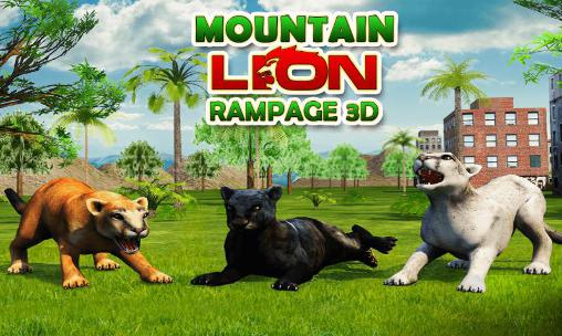Mountain lion rampage 3D poster