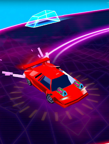 Neon drift: Retro arcade combat race screenshot 1