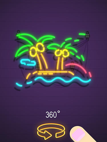 Neon it! 3D light art puzzle screenshot 1