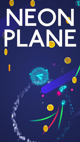 Neon plane poster