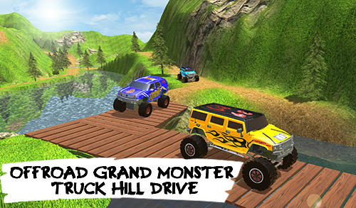 Offroad grand monster truck hill drive poster