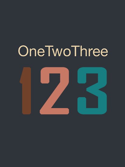 One two three poster