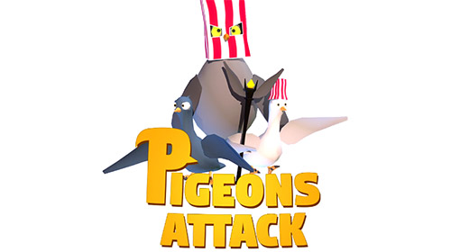 Pigeons attack poster