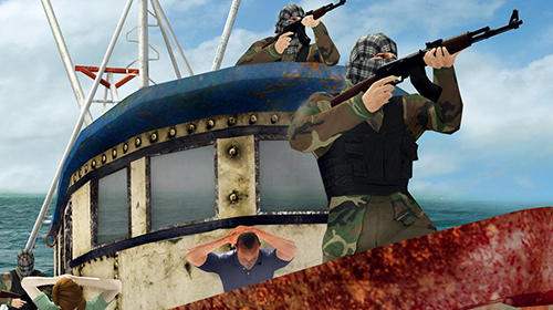 Pirate ship vs naval fleet: Stealth rescue mission screenshot 1