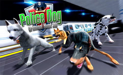 Police dog criminal hunt 3D poster