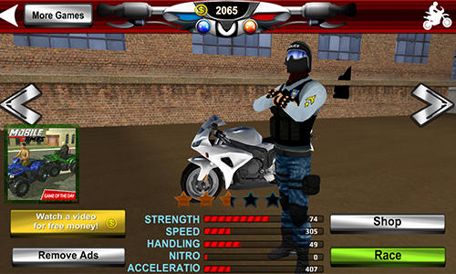 Police motorcycle crime sim screenshot 2
