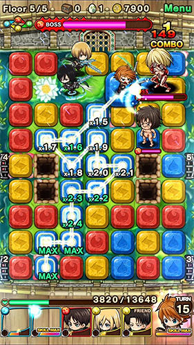 Puzzle monster quest: Attack on titan screenshot 2