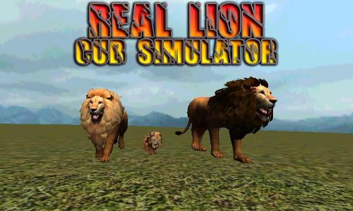 Real lion cub simulator poster