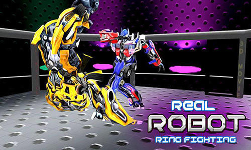 Real robot ring fighting poster