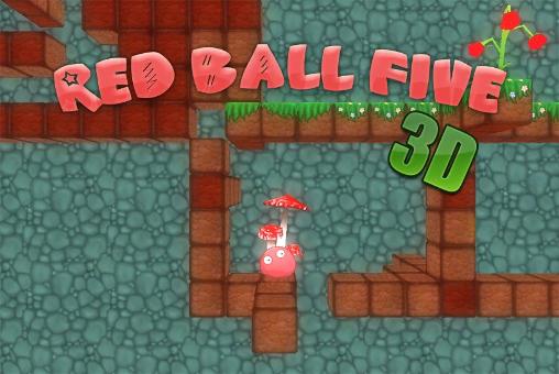 Red ball five 3D poster