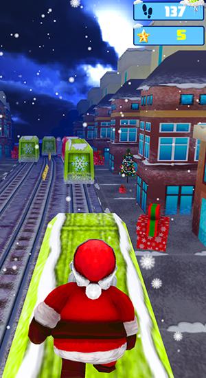Santa runner: Xmas subway surf screenshot 1