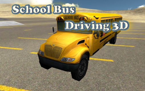 School bus driving 3D poster