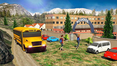 School bus: Up hill driving screenshot 1