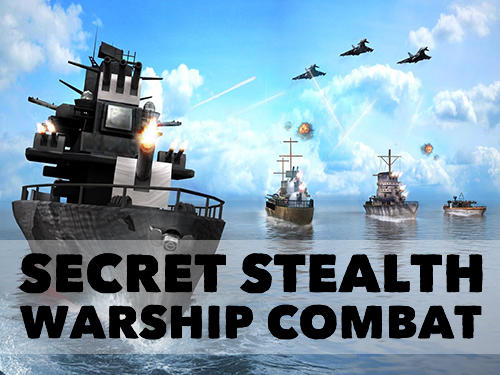 Secret stealth warship combat poster