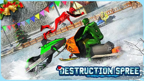 Snowmobile crash derby 3D screenshot 2