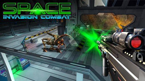 Space invasion combat poster