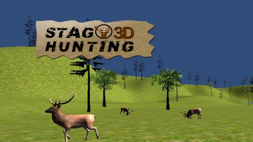 Stag hunting 3D poster