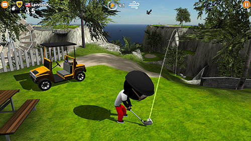 Stickman cross golf battle screenshot 3