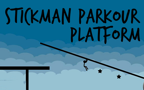 Stickman parkour platform poster