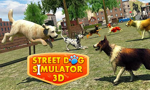 Street dog simulator 3D poster