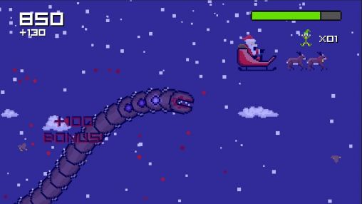 Super mega worm vs Santa: Saga screenshot 3