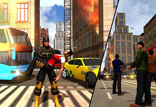 Super Panther flying hero city survival screenshot 1