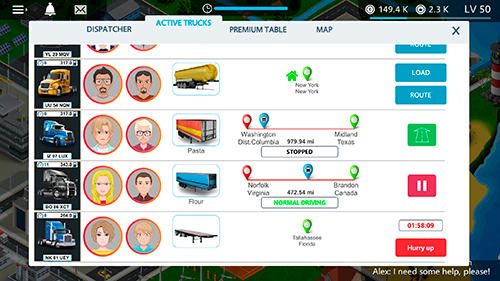 Virtual truck manager: Tycoon trucking company screenshot 1