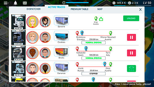 Virtual truck manager: Tycoon trucking company screenshot 2