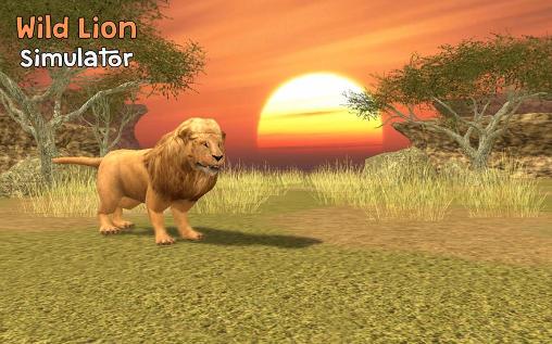 Wild lion simulator 3D poster
