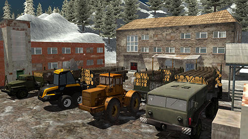 Winter timber truck simulator screenshot 1