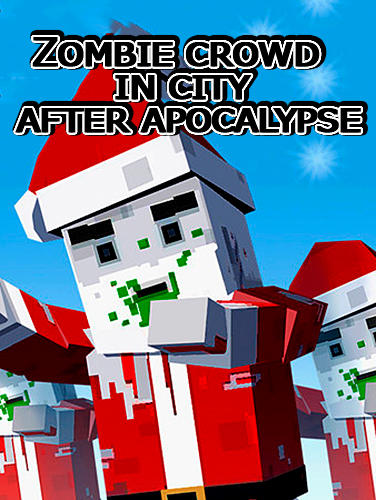 Zombie crowd in city after apocalypse poster