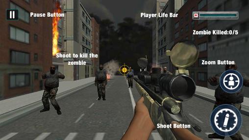 Zombie sniper shooting 3D screenshot 1